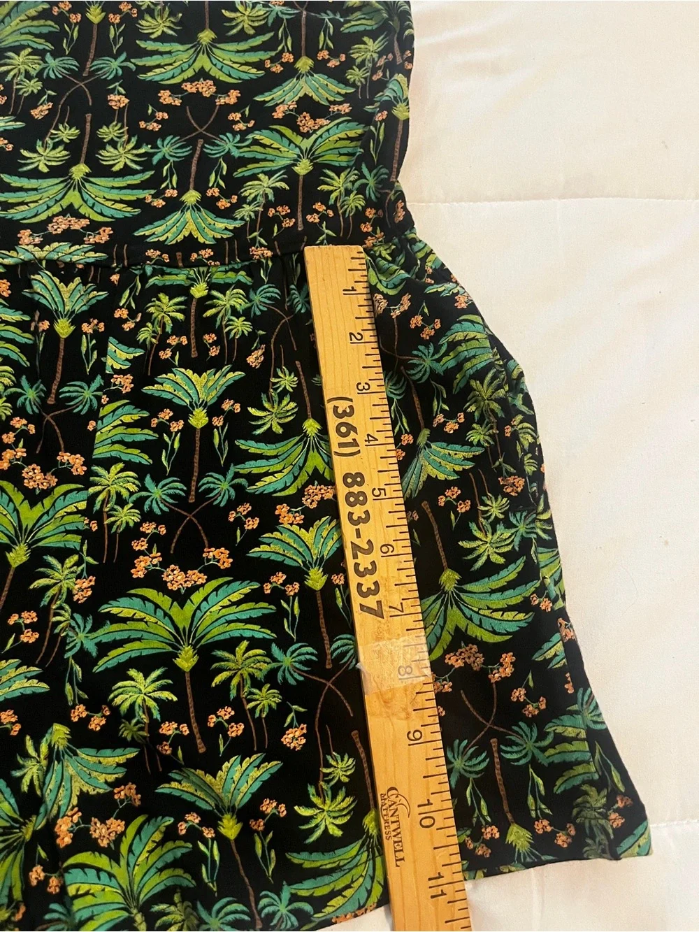 Old Navy Girls Tropical Palm Print Romper Black Green Size 8 pockets